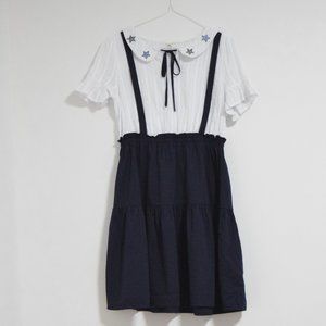 Navy & White Kawaii Anime Schoolgirl Dress Cosplay Costume | Size S